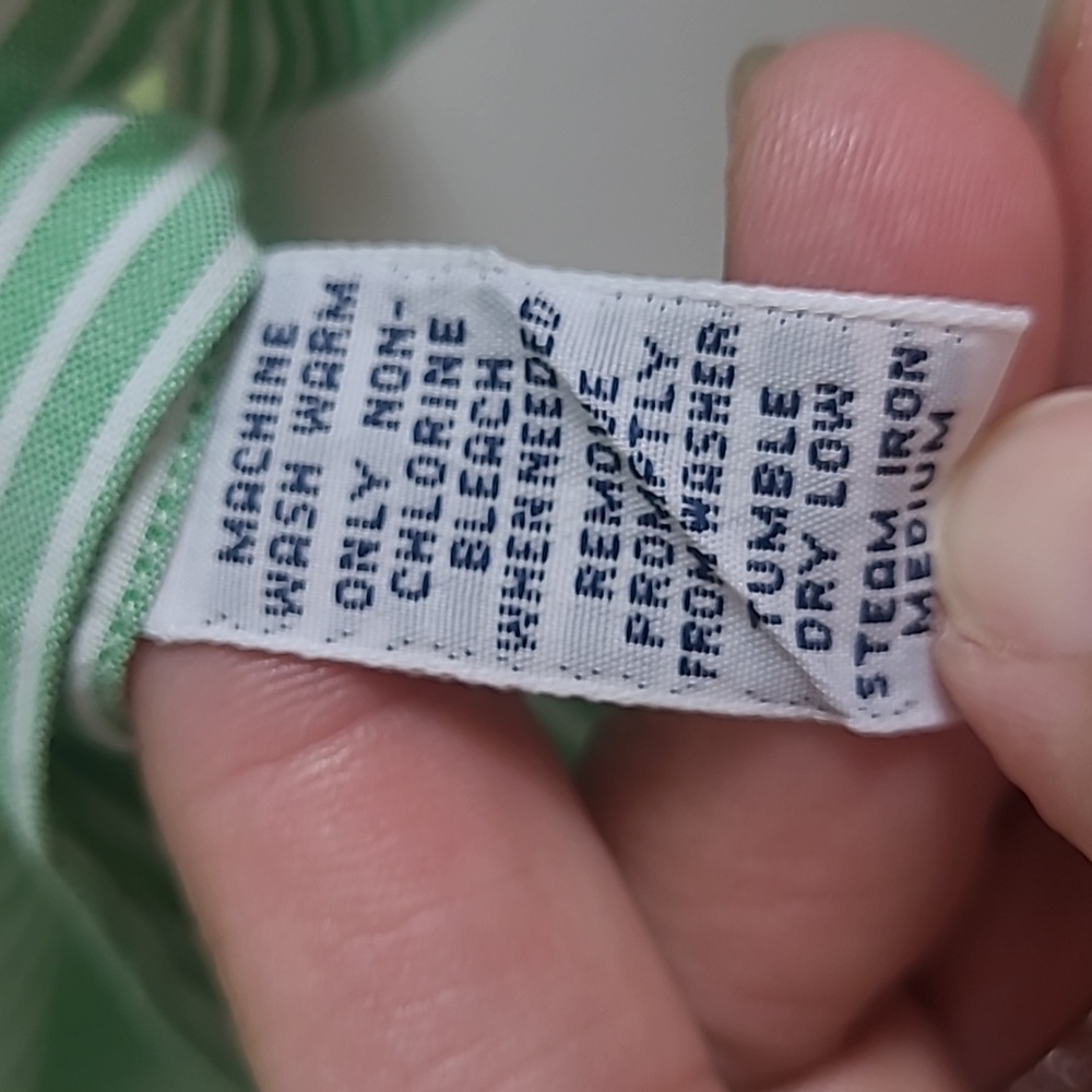 Polo by Ralph Lauren Mint Green Striped Shirt 2XL - Picture 5 of 6